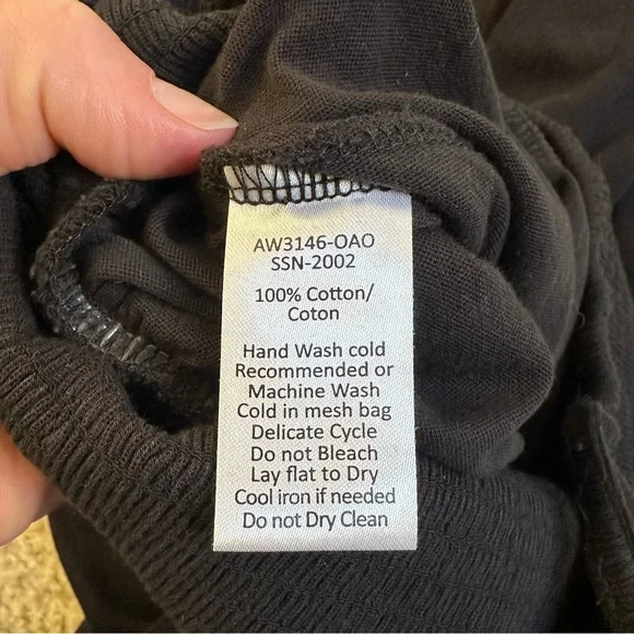 ATM Anthony Thomas Melillo Black Cotton Smocked Jumpsuit Small - Picture 7 of 7